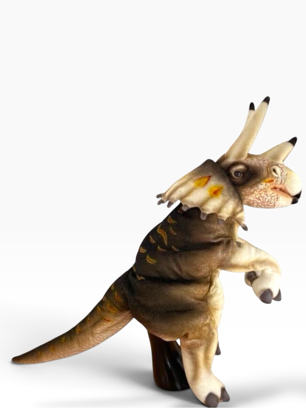Dino Pals Triceratops Dinosaur Hand Puppet Plush Toy collectible funny s